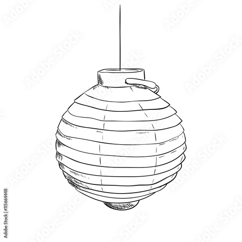 Vector sketch of chines lantern.