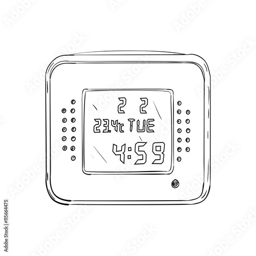 Vector sketch of clock