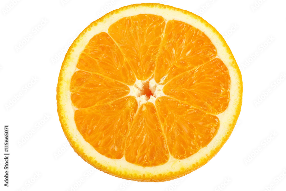 Half orange isolated Half orange isolated
