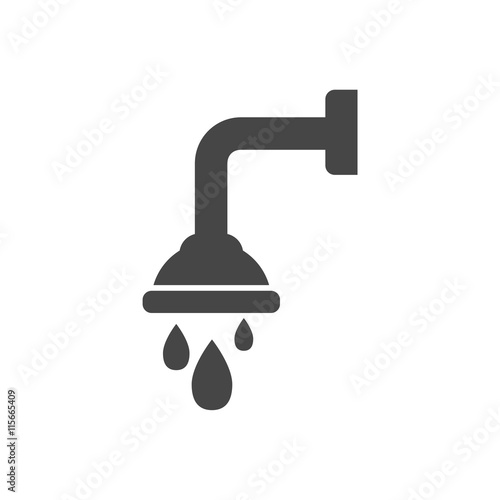 Shower vector icon, Single flat icon