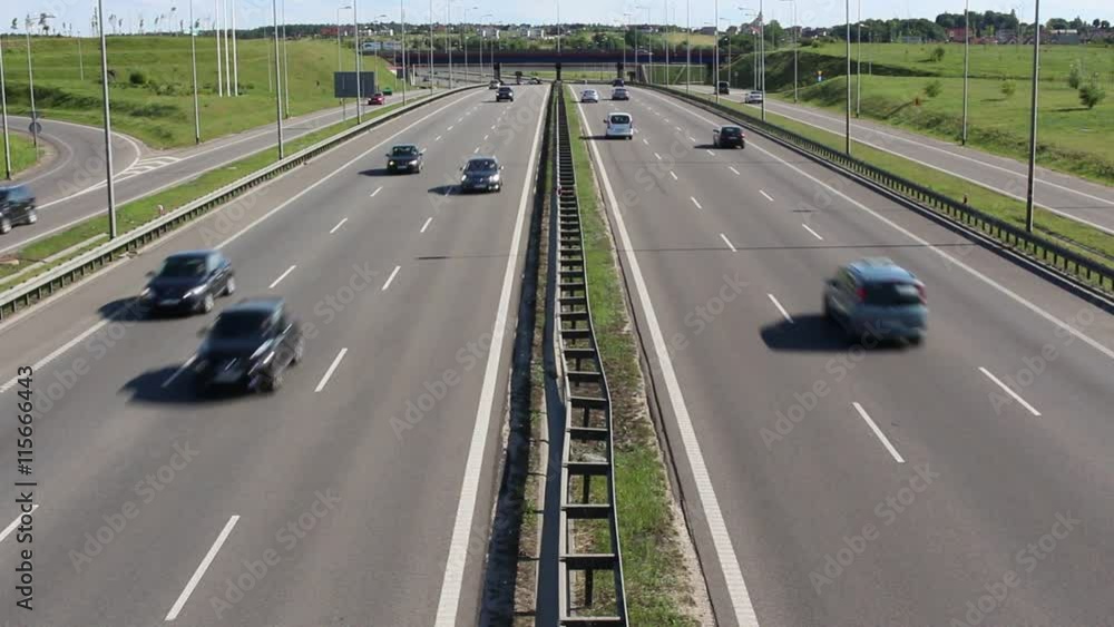 Traffic on highway freeway expressway Traffic on highway freeway expressway