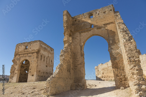 Merinid ruins of tombs in Fez, Morocco photo