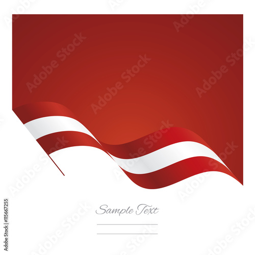 Austria abstract wave flag ribbon vector background