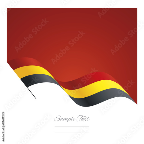Belgium abstract wave flag ribbon vector background
