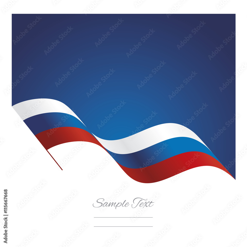 Russia abstract wave flag ribbon vector background Russia abstract wave flag ribbon vector background