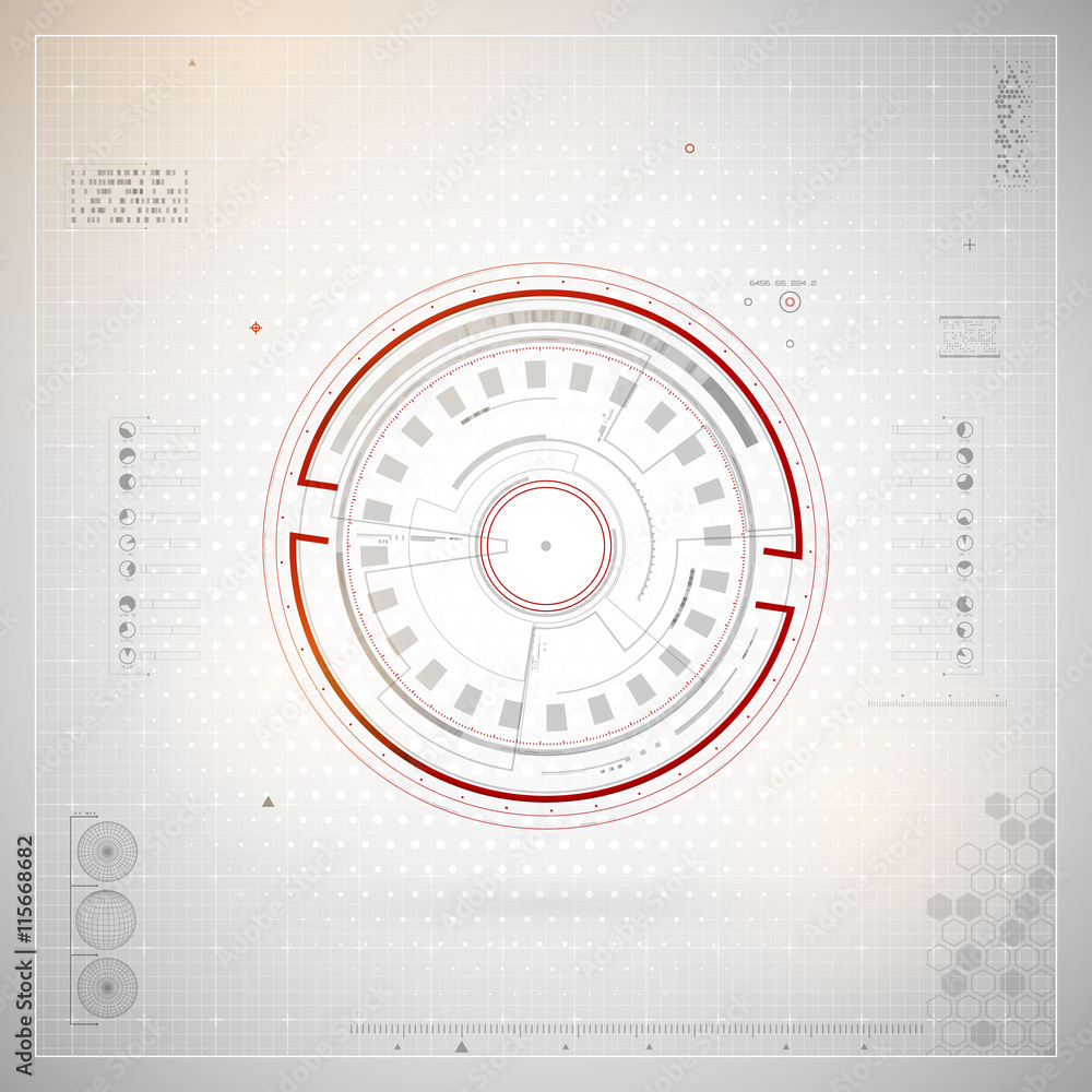 Naklejka premium Futuristic graphic user interface