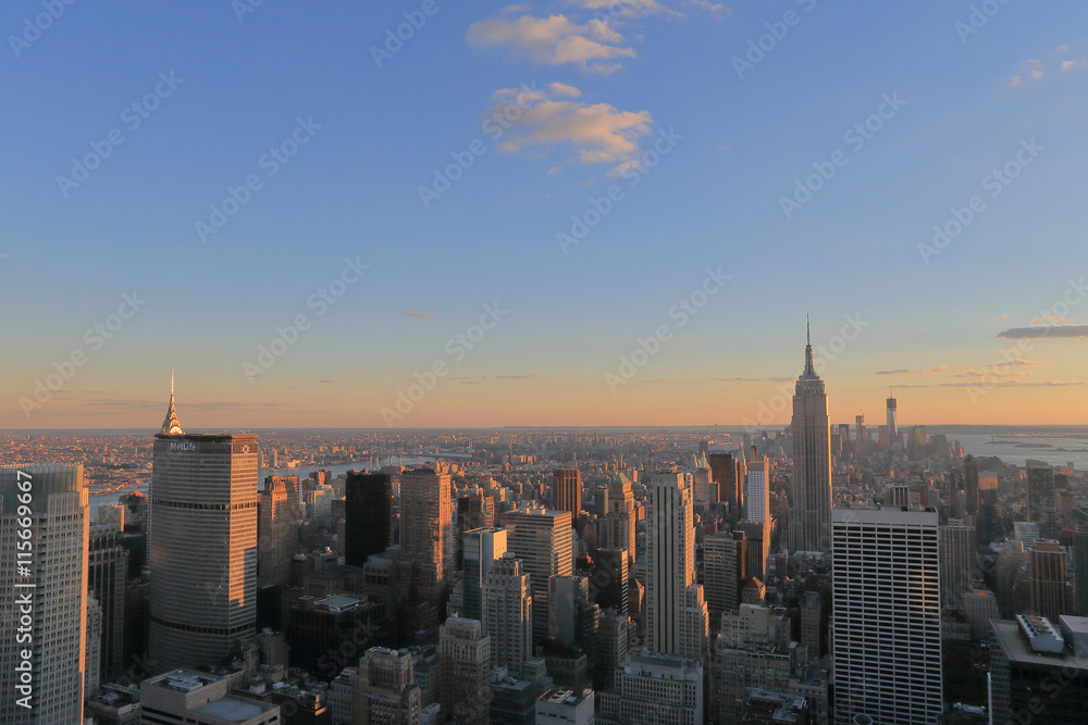 ニューヨーク　マンハッタン　俯瞰　エンパイアステートビル