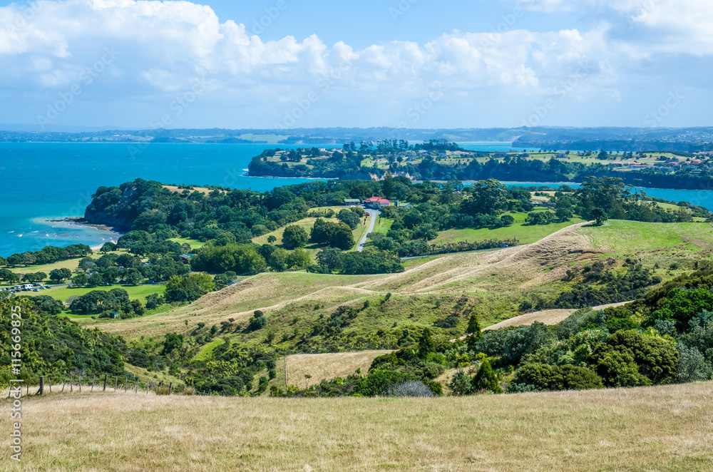 A beautiful Shakespear Bay which is located in the Shakespear Regional Park, Auckland Region, New Zealand