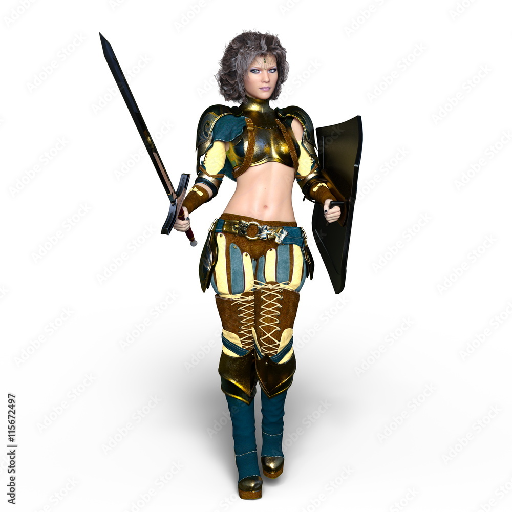 Obraz premium 女性騎士