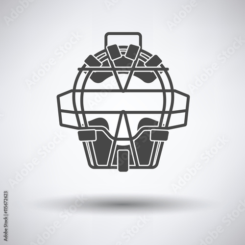 Baseball face protector icon