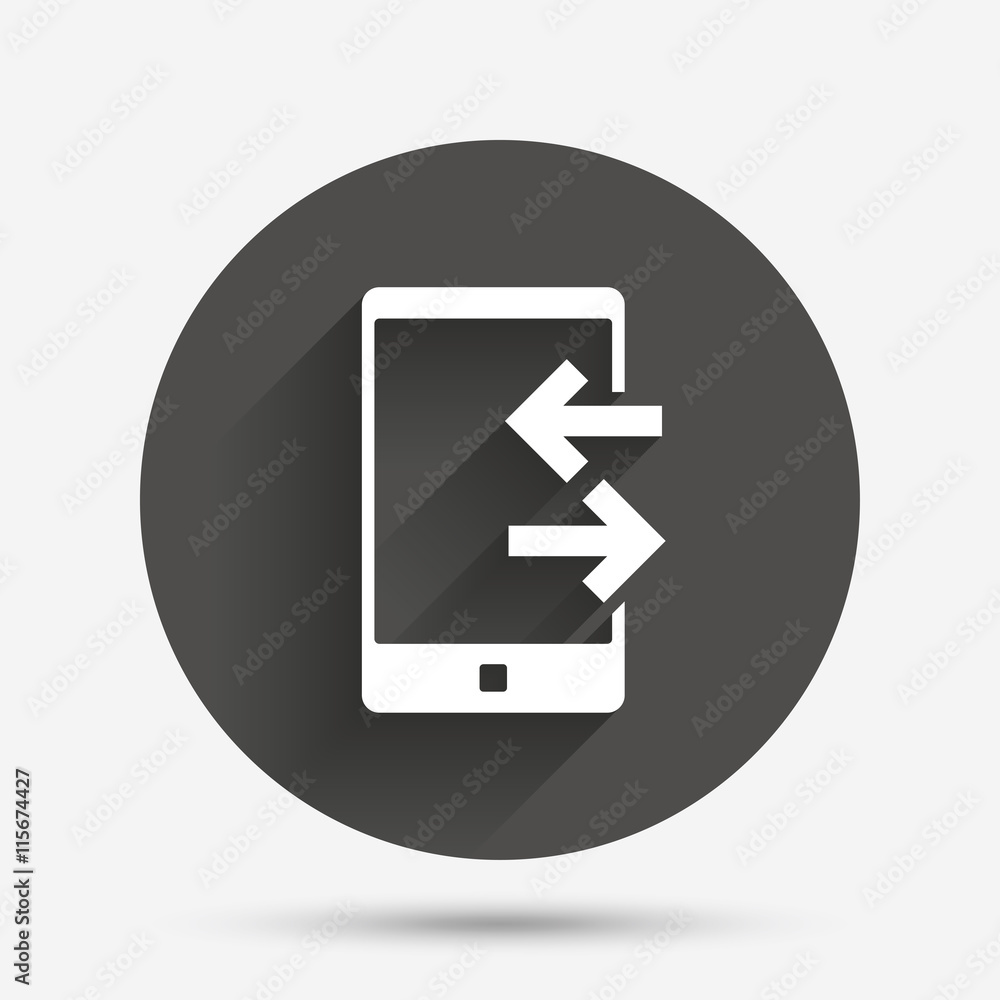 Incoming and outcoming calls sign icon. Incoming and outcoming calls sign icon.
