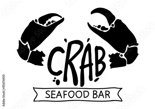 black crab, vector photo