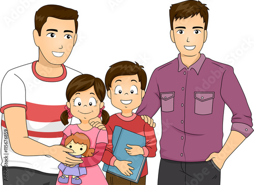 Couple Gay Kids Parents