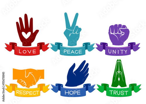 Ribbons Values Hands