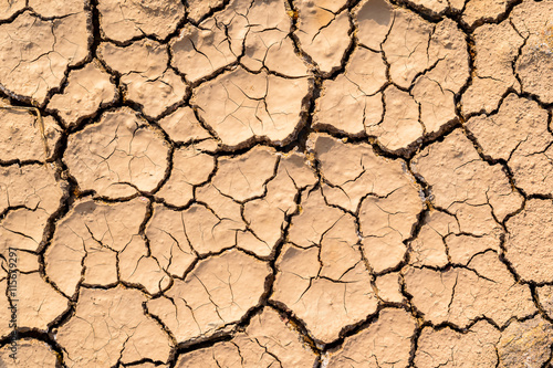 Cracked earth on dry season for texture and background
