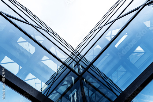 Canvas Print modern buildings with glass wall in tokyo