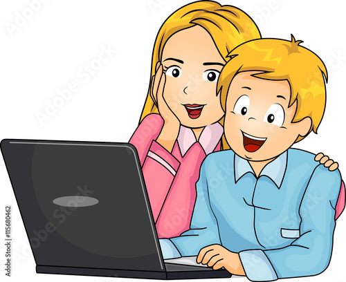 Kid Boy Mom Laptop