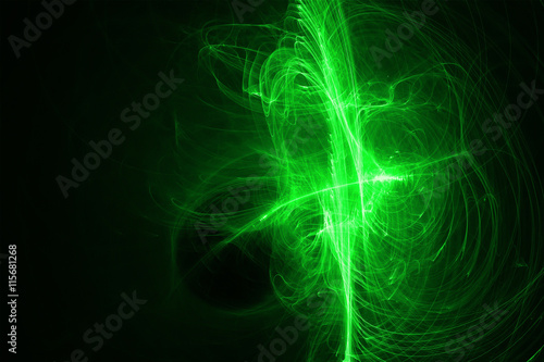 green glow energy wave