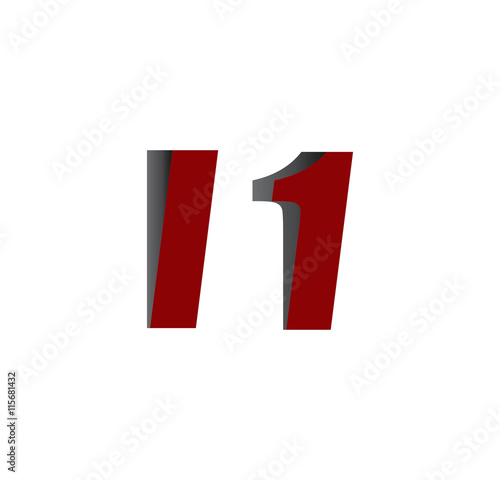Free Download l1 logo initial red and shadow - GFXLoad