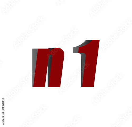 Free Download n1 logo initial red and shadow - GFXLoad