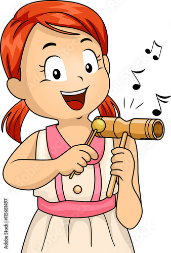 Kid Girl Tone Block Instrument