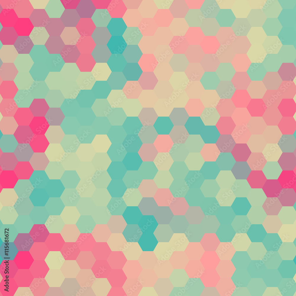 Abstract colorful background of hexagons