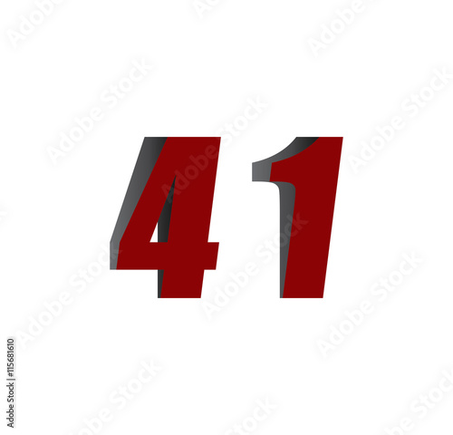 41 logo initial red and shadow Free Download 41 logo initial red and shadow - GFXLoad