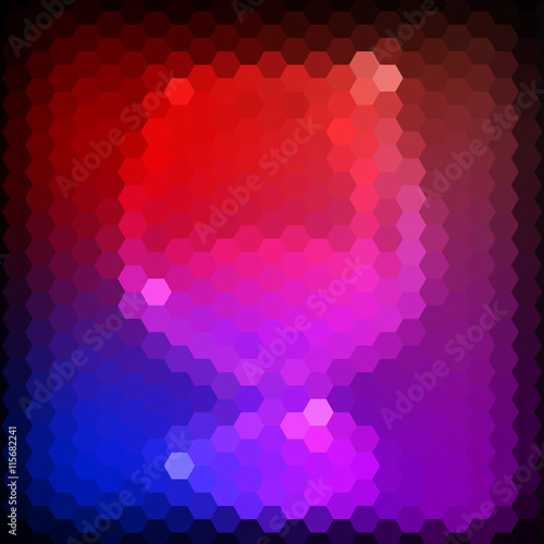 Abstract colorful background of hexagons