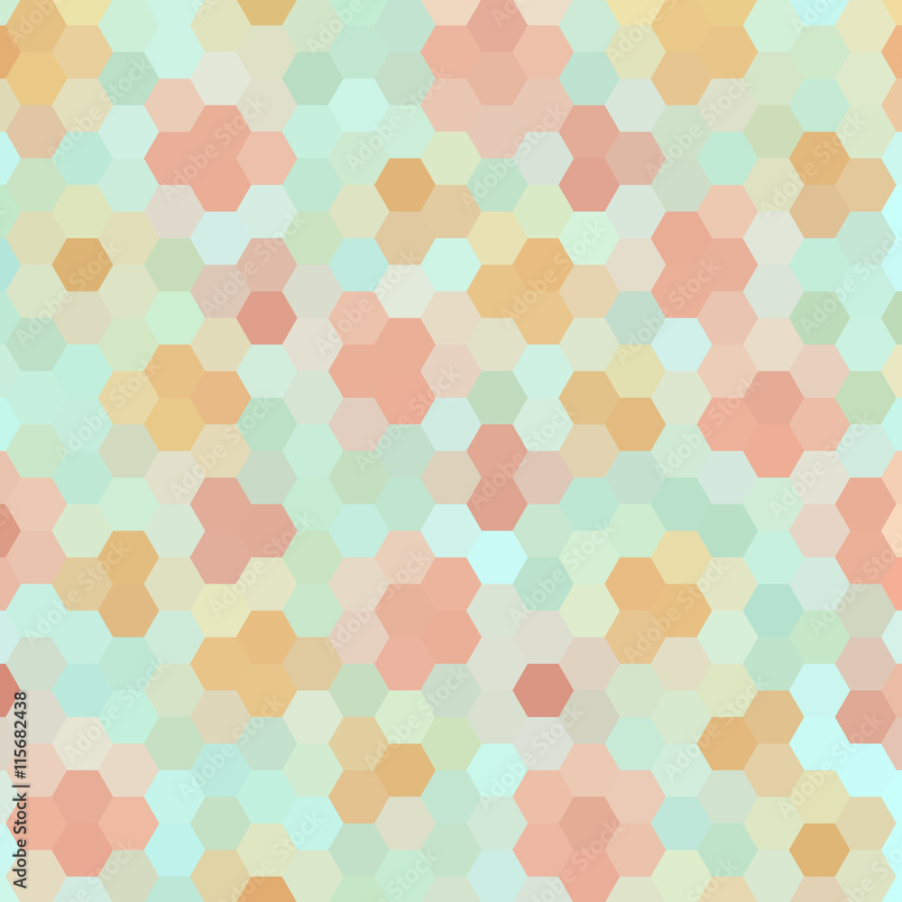 Abstract colorful background of hexagons