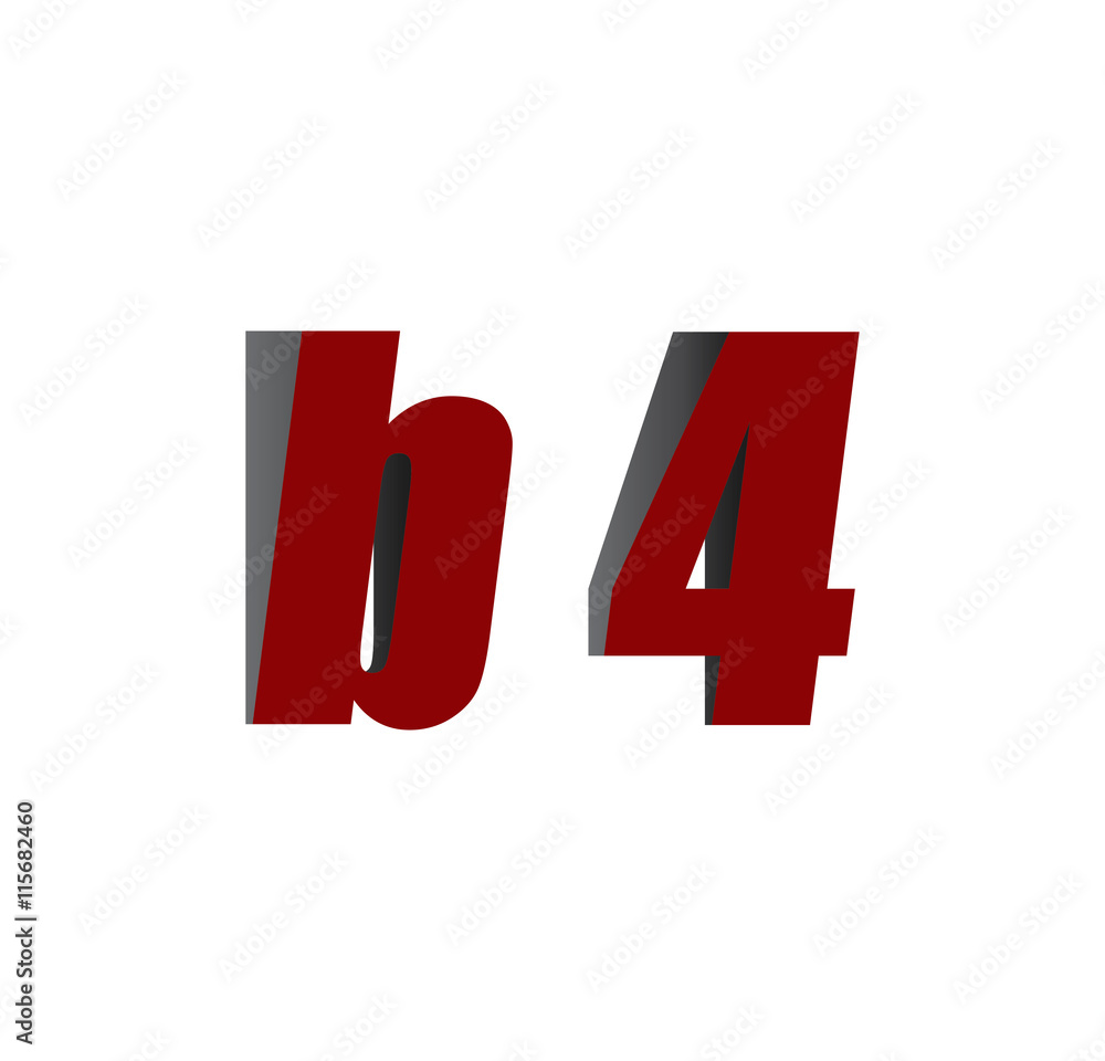 b4 logo initial red and shadow b4 logo initial red and shadow