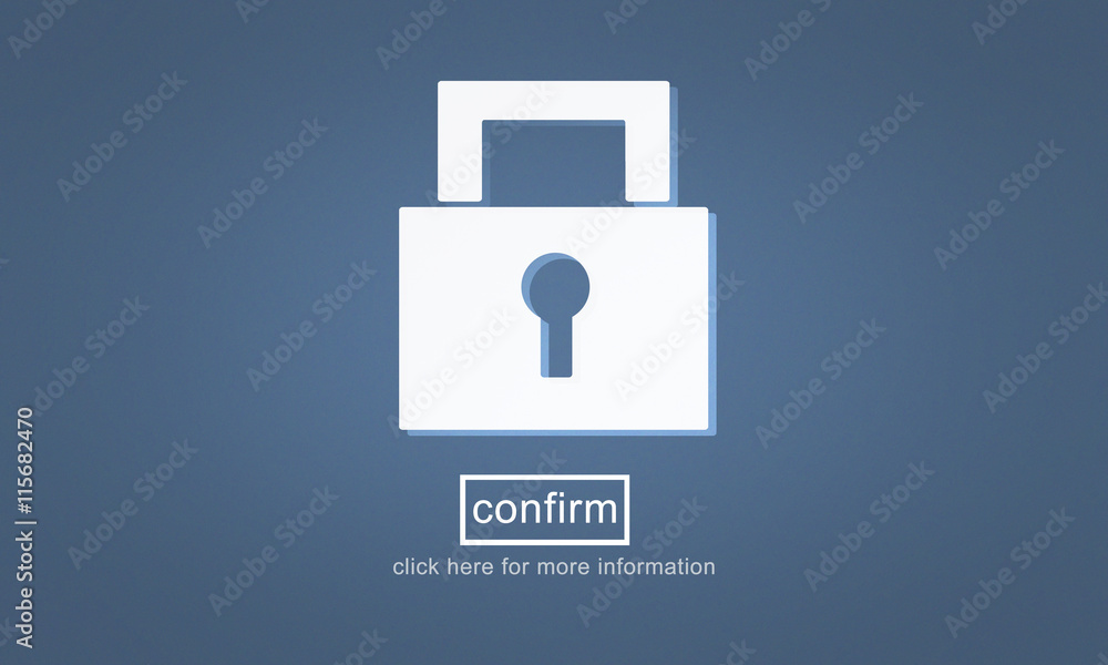 Lock Security Icon Safety Confirm Concept Lock Security Icon Safety Confirm Concept