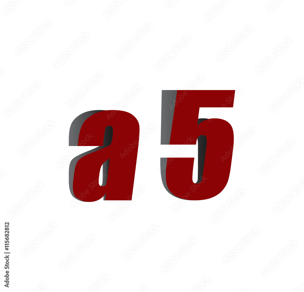 a5 logo initial red and shadow a5 logo initial red and shadow