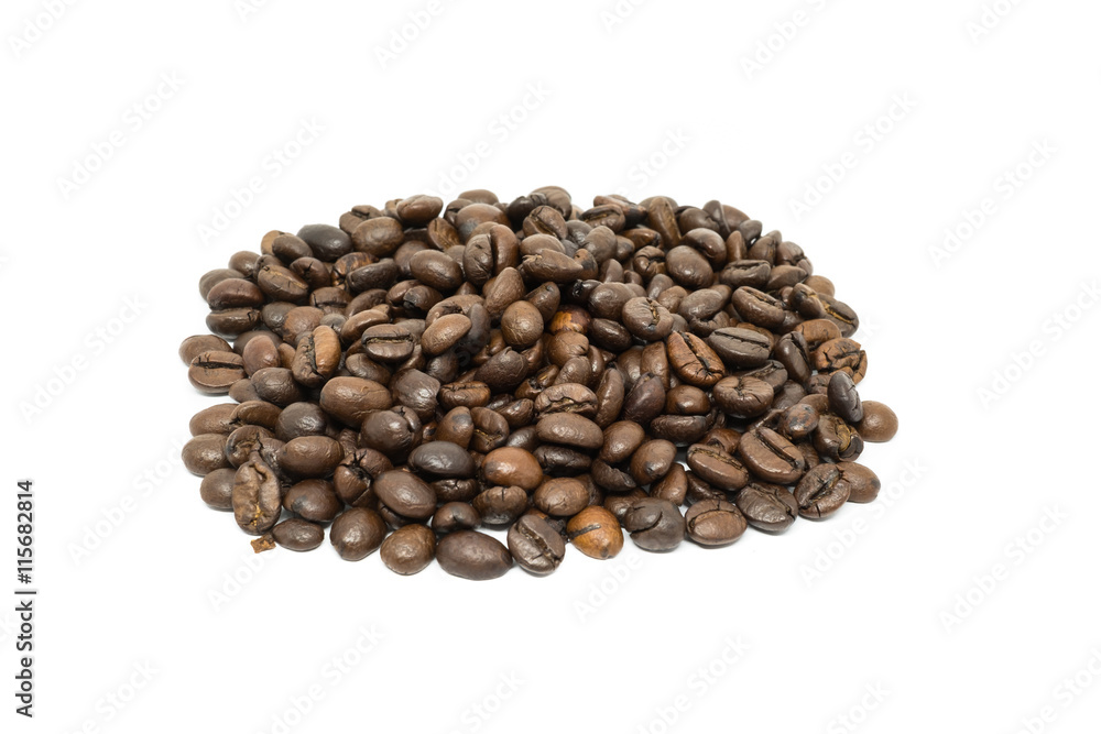 Coffee beans isolated on white background. Coffee beans isolated on white background.