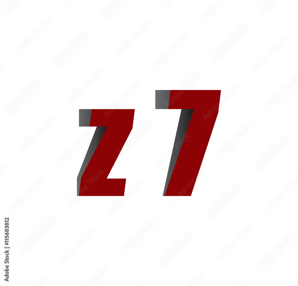 z7 logo initial red and shadow z7 logo initial red and shadow
