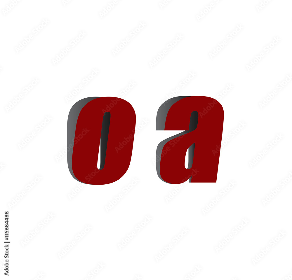 oa logo initial red and shadow oa logo initial red and shadow