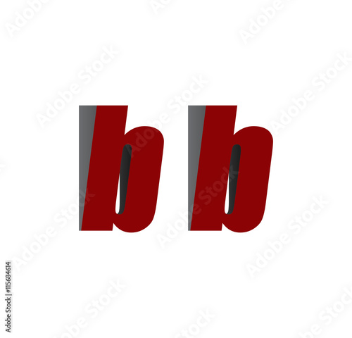 bb logo initial red and shadow
