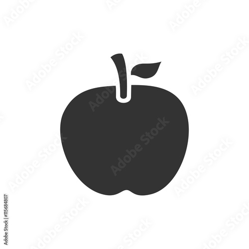 Icono de una manzana sobre fondo blanco