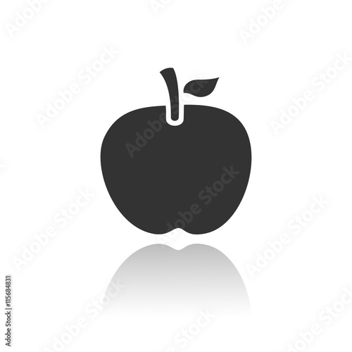 Icono de una manzana sobre fondo blanco