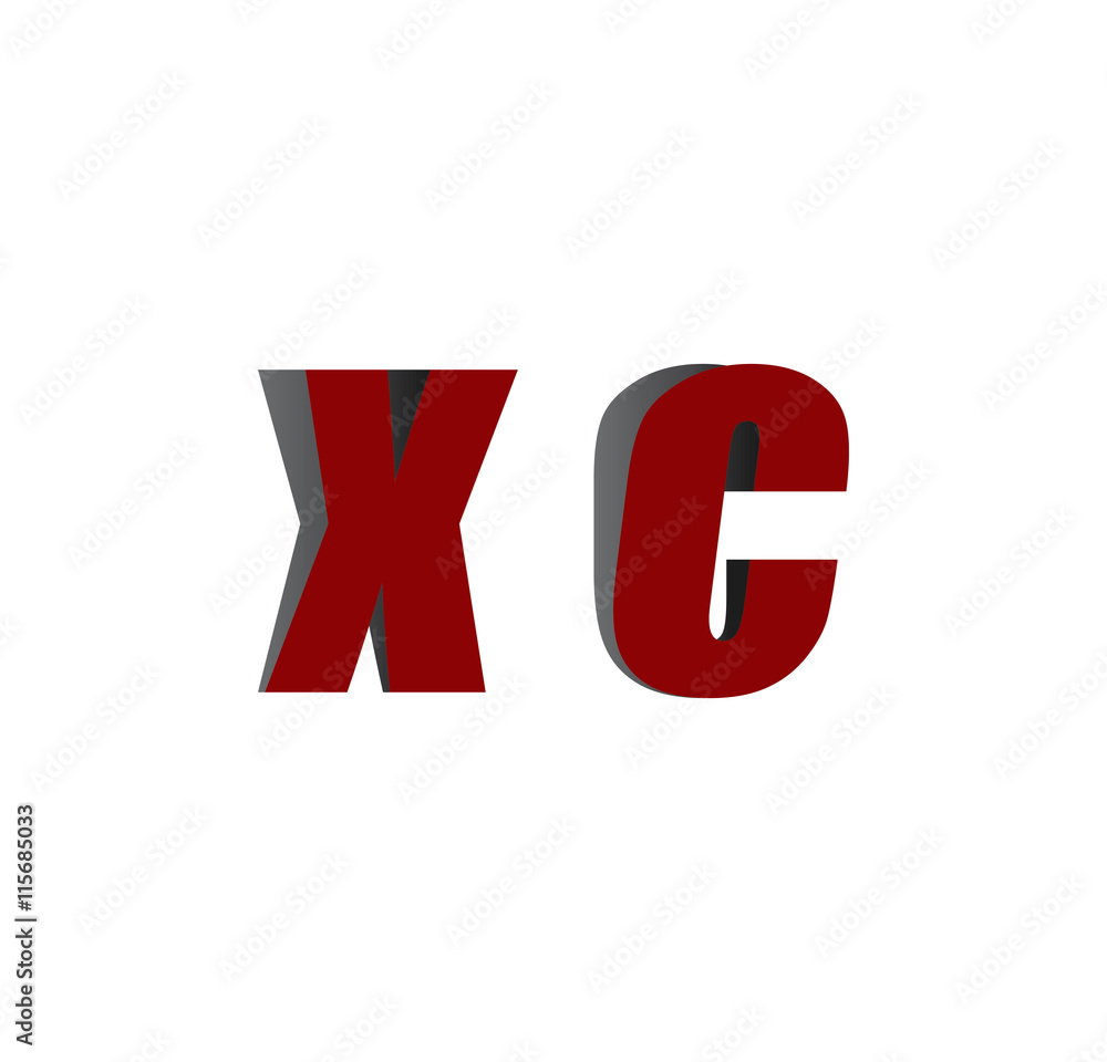 xc logo initial red and shadow xc logo initial red and shadow