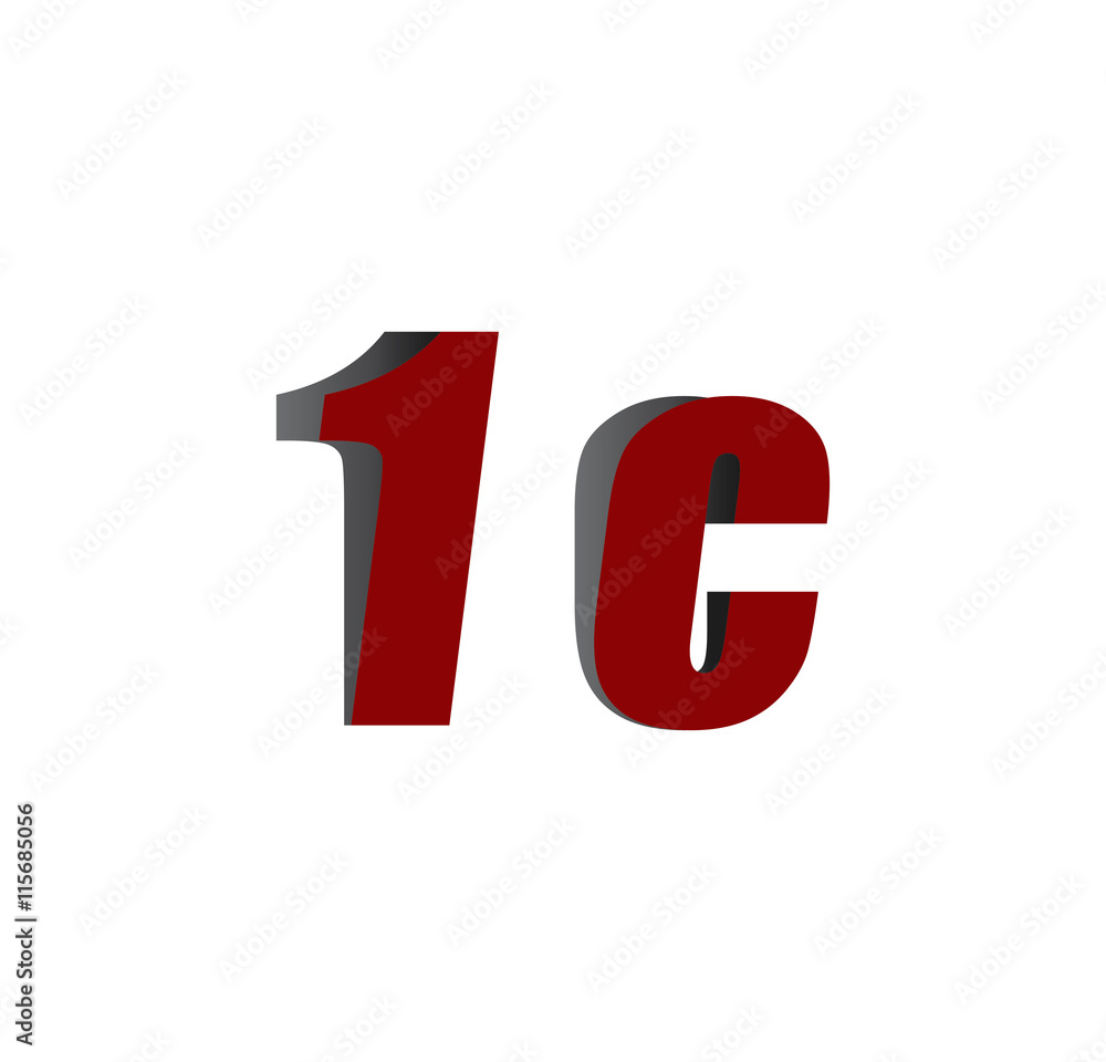 1c logo initial red and shadow 1c logo initial red and shadow