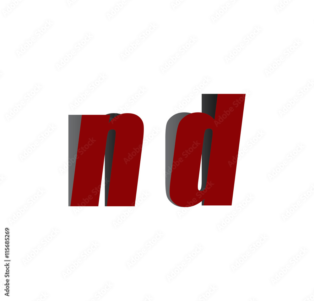 nd logo initial red and shadow nd logo initial red and shadow