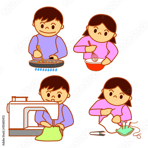 子ども　調理　裁縫