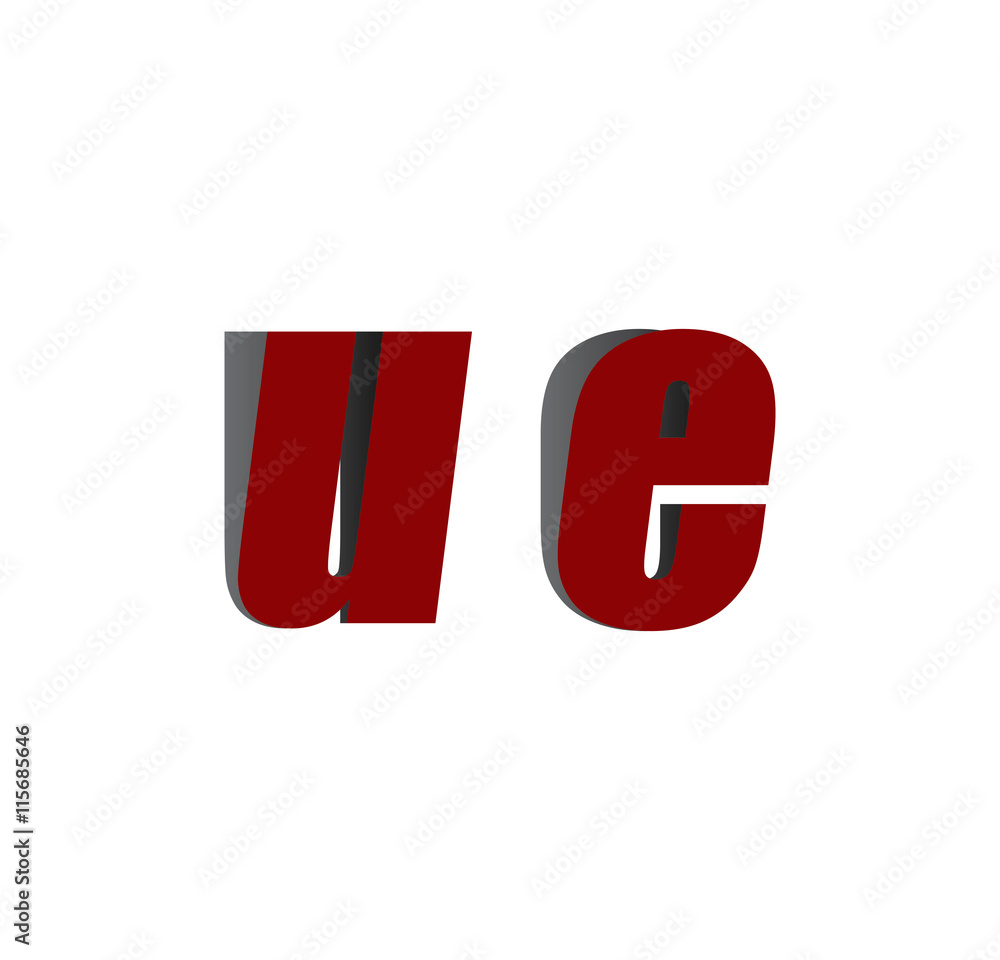 ue logo initial red and shadow ue logo initial red and shadow
