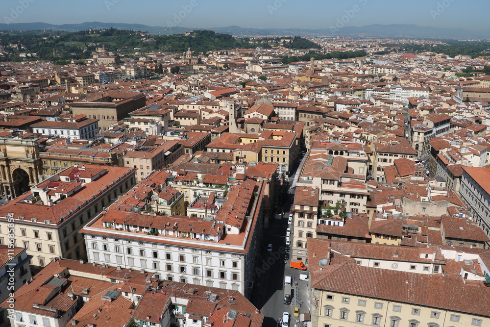 View of Florence from Giotto's Campanile, Tuscany Italy