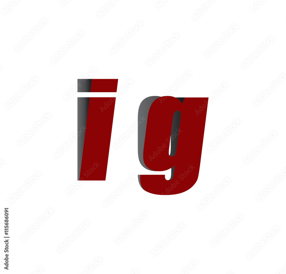 ig logo initial red and shadow ig logo initial red and shadow