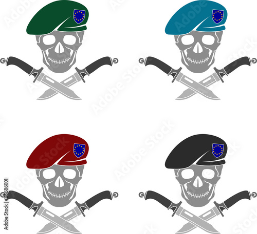 set of sign of special forces of EU. vector illustration