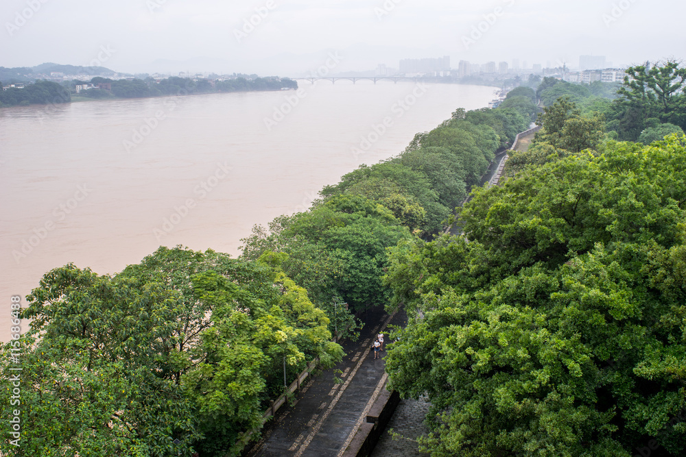 Fototapeta premium old city wall of Ganzhou