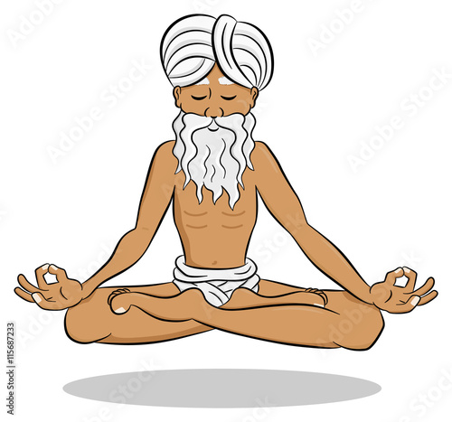 schwebender meditierender Yogi 