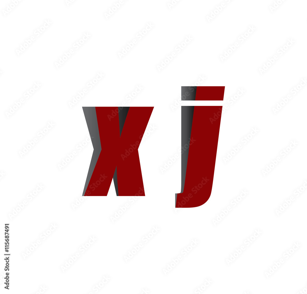 xj logo initial red and shadow xj logo initial red and shadow