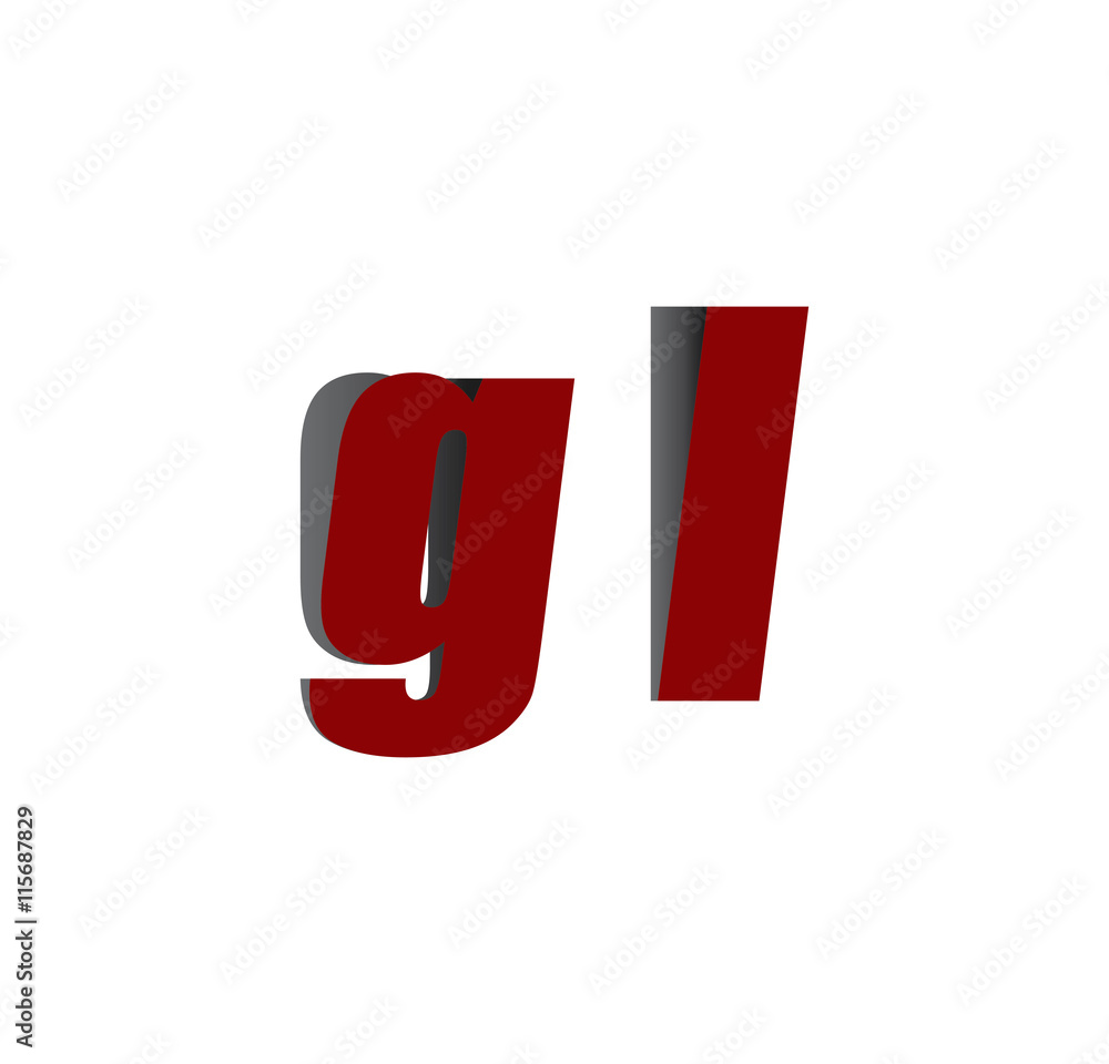 gl logo initial red and shadow gl logo initial red and shadow